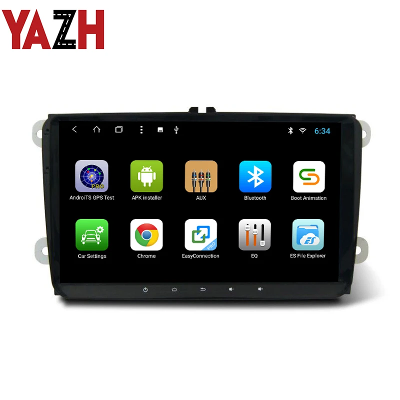 YAZH 2 Din Android 9 0 автомобильный головной убор для Skoda Seat /PASSAT B6/ Polo с ГБ 32 1080P HD IPS