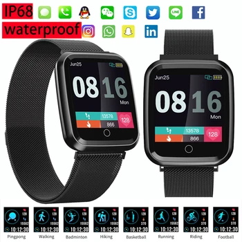 

Smart bracelet pressure health measurement intelligent pulsometr with fitness smart watch blood man ip68 Waterproof Wrist band
