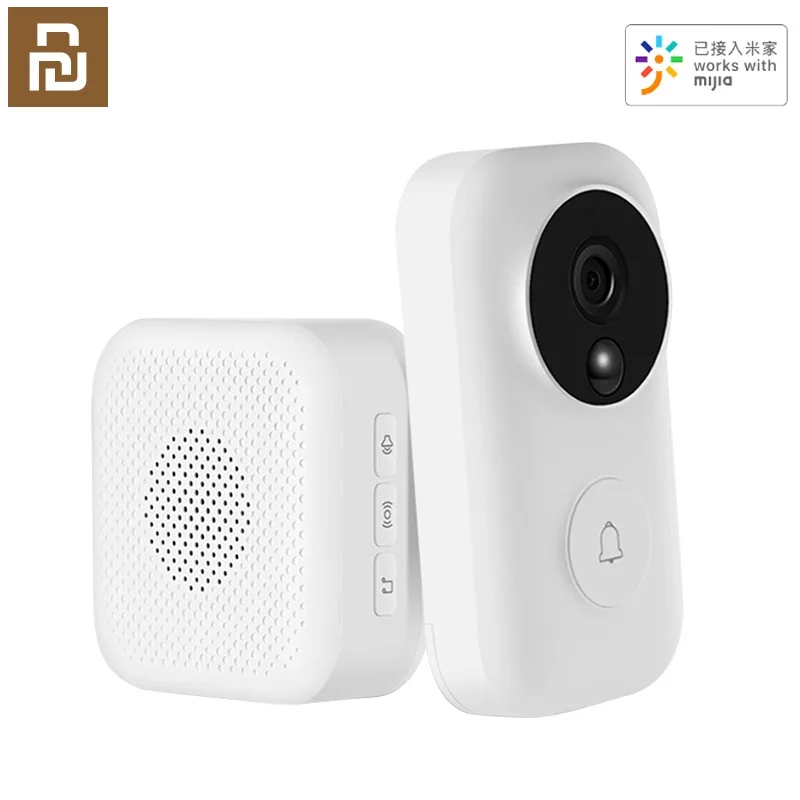 Youpin Zero AI распознавание лица 720P ИК Ночное Видение видео дверной звонок набор