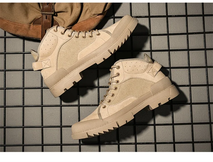 New Mens Shoes Winter Comfortable Working Boots Casual High Top Sneakers Lace Up Boots Men Dress Boots красовки мужские