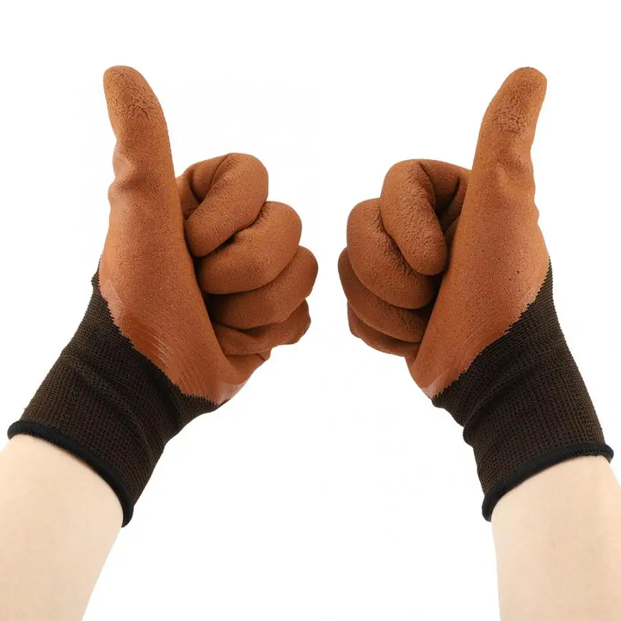 Household Gloves Household Scrubber Cleaning Gloves 1Pair Non-slip Waterproof Labor Work Garden Gloves Handling Accessories