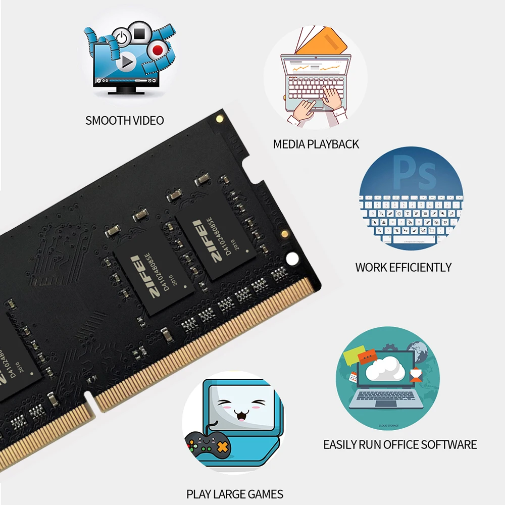 Оперативная память ZiFei DDR4 8 Гб 2133 МГц 2400 2666 контактов|Оперативная память| |