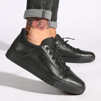 

Genuine Leather Men Shoes outdoor breathable Fashion Oxford Shoes Man Sneakers British Flats Autumn Casual Shoes men big size 48