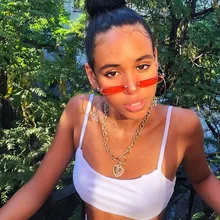 Модные узкие маленькие солнцезащитные очки Роскошные брендовые дизайнерские ретро солнцезащитные очки без оправы металлические трендовые маленькие солнцезащитные очки UV400