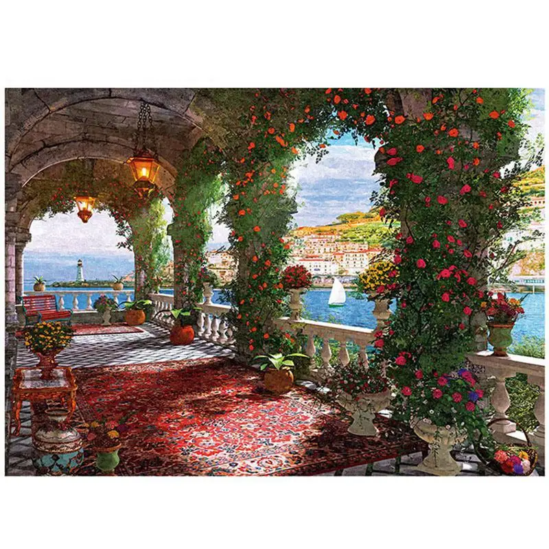 Rose corridor 1000 шт. Развивающие головоломки игрушки пейзаж космические звезды развивающая головоломка, игрушка для детей Рождественский подарок - Цвет: Rose corridor
