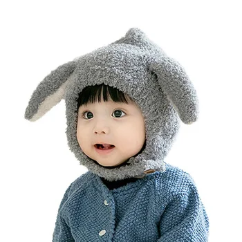 

Prowow Baby Hat Autumn Winter Heating Ear Protection Baby Furry Hat Cartoon Rabbit Ear Cap 1-2 years Old Leisure Lovely Sleeve