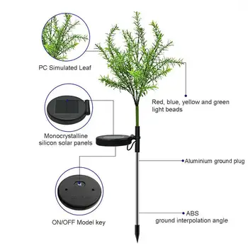 

Solar Christmas Tree Landscape Lamp Solar Light Beautiful LED Gift Home Waterproof Party Outdoor Decoration Gardening