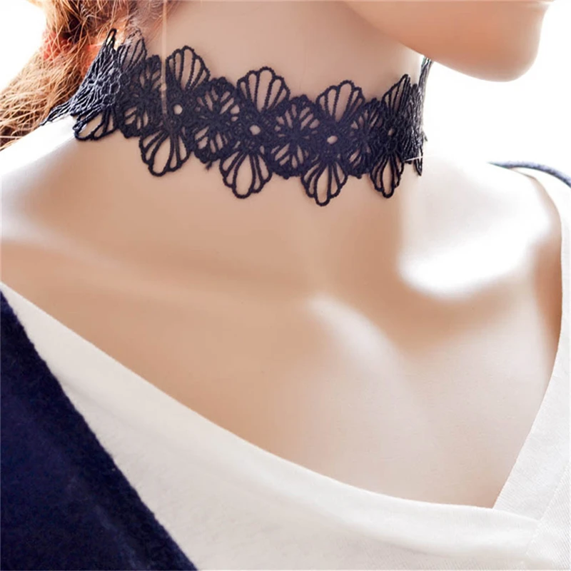 1 PCS Black Lace Necklace Chokers Vintage Style Female Gothic