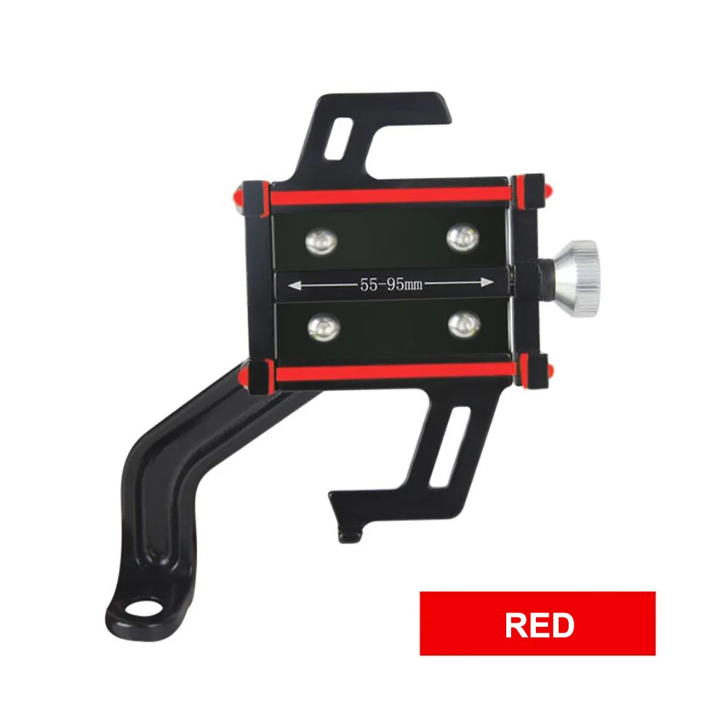 red moto GPS навигация для велосипеда держатель телефона фиксированный 3,5-7 дюймов смартфон мотоцикл электрический автомобиль скутер Алюминиевый сплав кронштейн - Цвет: red moto