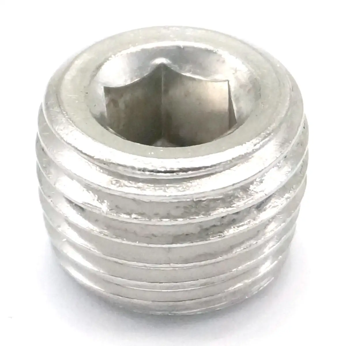 1/4" NPT Male SS304 Countersunk End Plug Internal Hex Head Socket Pipe Fitting 1/4" NPT Male SS304 Countersunk End Plug Internal Hex Head Socket Pipe Fitting