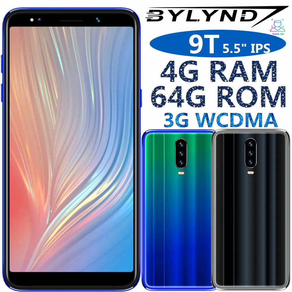 9T смартфонов 5 дюймов четырехъядерный процессор 4 грамм 64G Встроенная память 5MP + 8MP