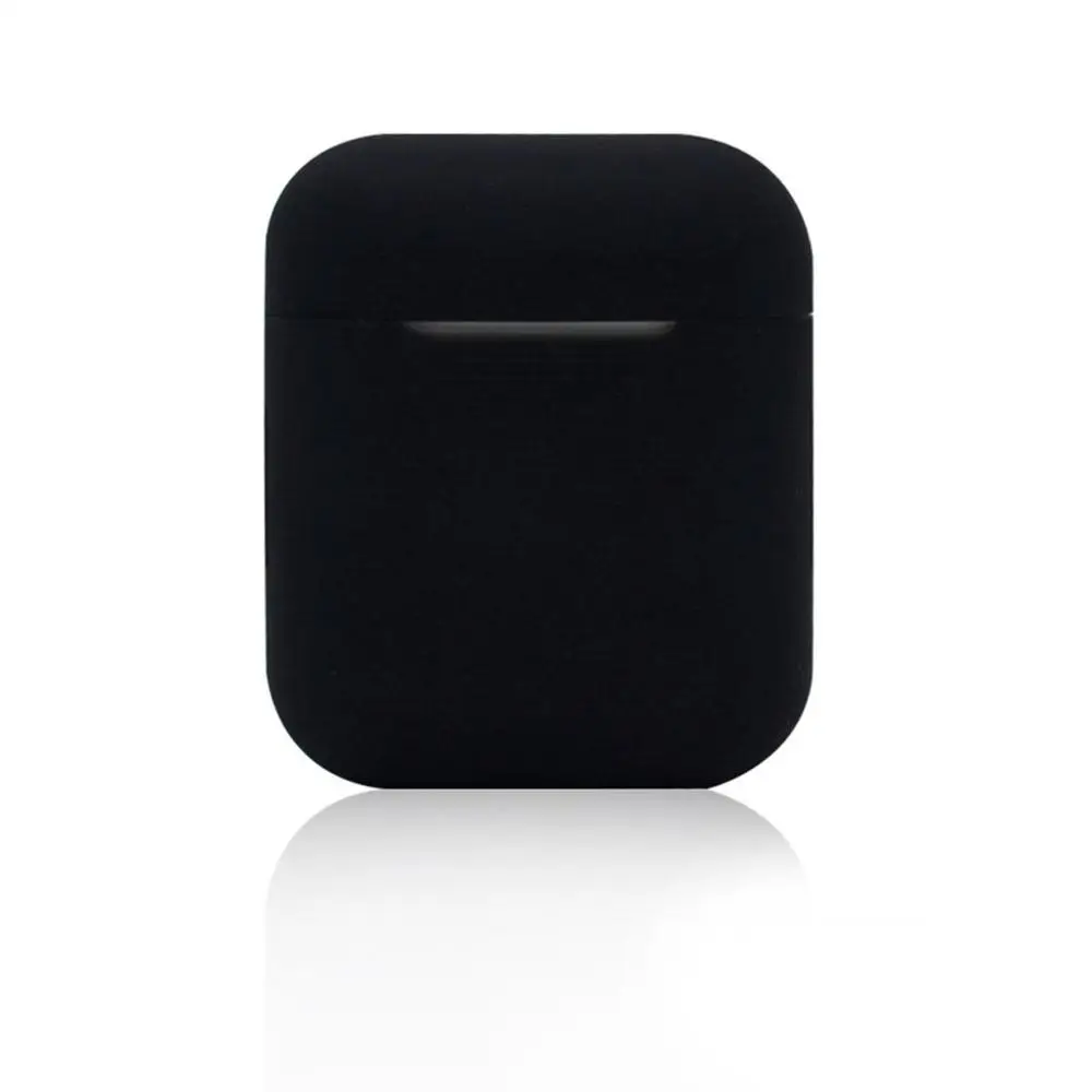 Черный Мягкий силиконовый чехол для наушников, чехол для наушников, Bluetooth Air Bag, беспроводные наушники, защитный чехол Airpods - Цвет: Черный
