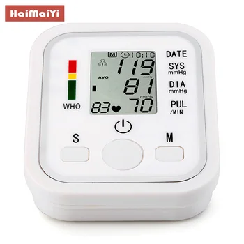 

Automatic Tensiometro Digita Upper Arm Blood Pressure Monitor Heart Beat Rate Pulse Meter Tonometer Sphygmomanometers pulsometer
