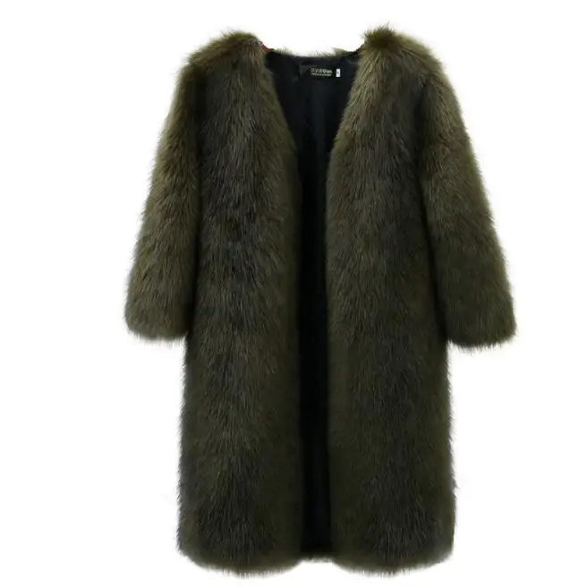 

Autumn green faux mink leather jacket womens clothes winter warm Medium long fur leather coat women long sleeve jaqueta de couro