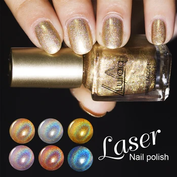 

LULAA Laser Nail Polish 6ml Holographics Colorful Series 6ml Nails Art long-lasting Varnish Shining Glittering Nail