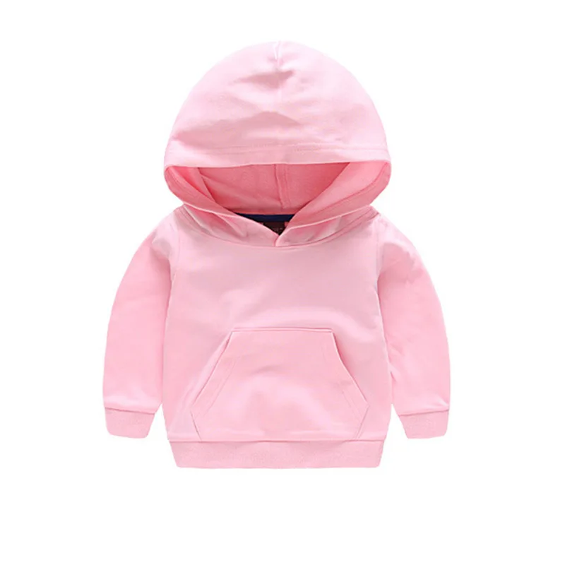 pink Толстовки для маленьких мальчиков и девочек; хлопковые детские толстовки с капюшоном; детская одежда; толстовки с длинными рукавами; спортивная одежда для малышей; детская толстовка с капюшоном - Цвет: pink