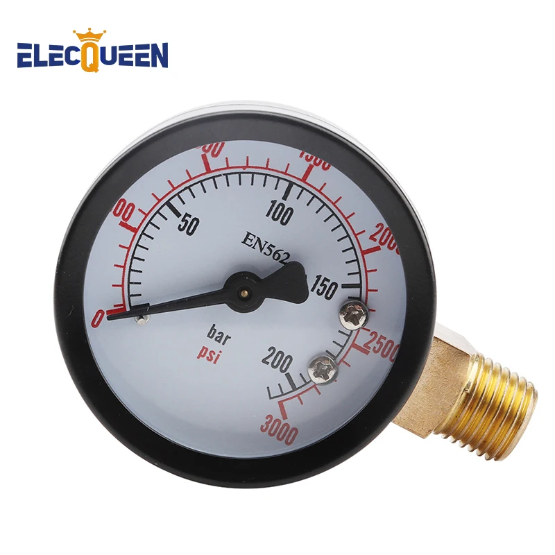 

Co2 Regulator Gauge Replacement, 0-60psi / 0-3000 psi Co2 Pressure Gauge with 1/4"NPT Thread for Homebrew CGA320/W21.8 Regulator