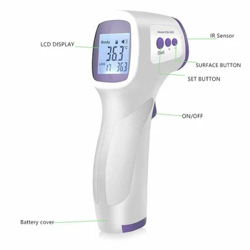

Non-Contact Infrared Sensor Digital Forehead Baby Adult Thermometer Ear Function Room/object Temperature Tester Measuring Tool