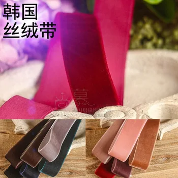 

50/100yards 16 20 25 38mm korean velvet ribbon for hair clip hair band hair bow diy accessories wedding decoration supplies