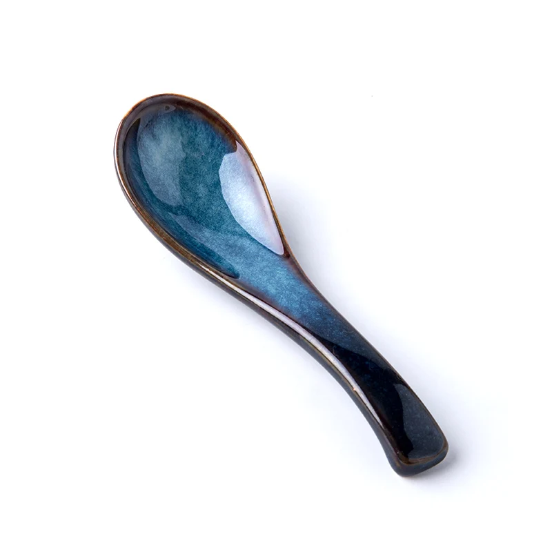 Keukenlepels Japanse Stijl Keramische Huishoudelijke Keuken Gereedschap Soep Lepel Restaurant Rijst Lepel Lange Handvat Pasta Drinken Soeplepel Soeplepels (Size : Medium