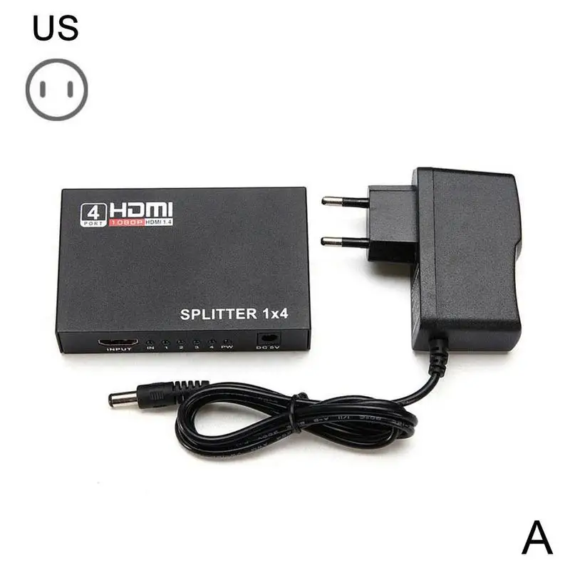 4K сплиттер UHD 3D HD HDMI сплиттер 1X4 HDMI сплиттер порт переключатель повторитель DVD PS3 1080p 1X4 усилитель для HDT Z4N5