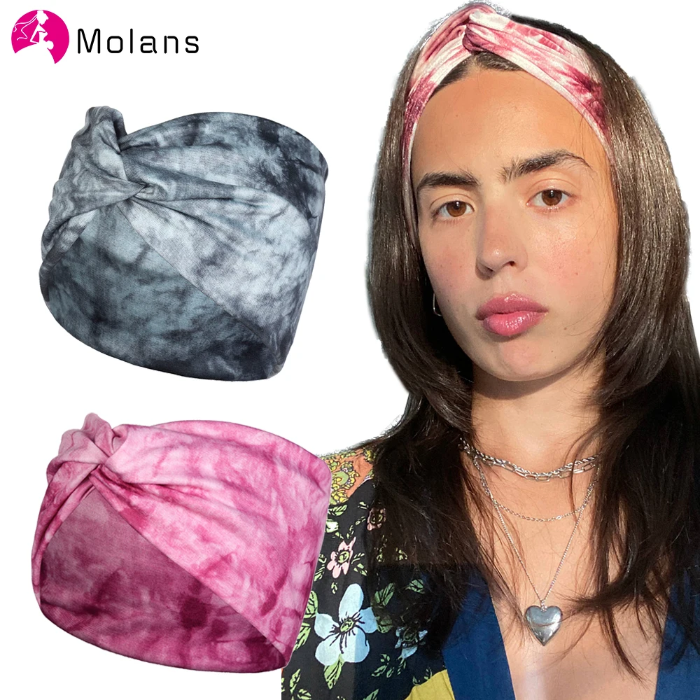 MOLANS новые эластичные повязки для волос с градиентом модные в стиле ретро