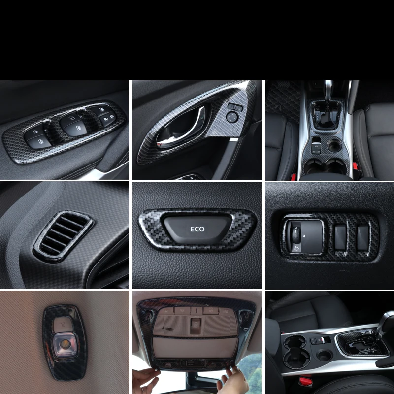 Lsrtw2017 отделка салона автомобиля из углеродного волокна abs для renault koleos kadjar 2015 2016 2017