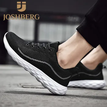 

JOSHBERG New Designers Concise Breathable Street Style Mens Trainers Soft Man Shoes Hip Hop Mens Casual Shoes Zapatos Hombre