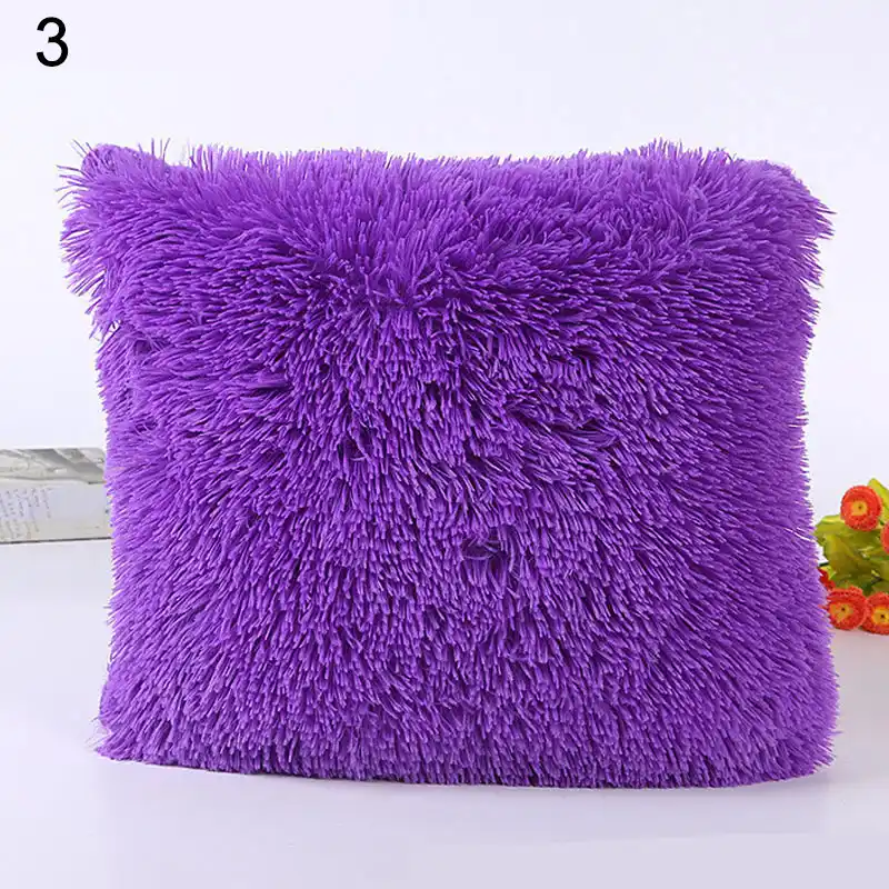 枕装飾カバーふわふわロングヘアソファ枕ソフトぬいぐるみ快適なクッションカバーdec8 Pillow Case Aliexpress