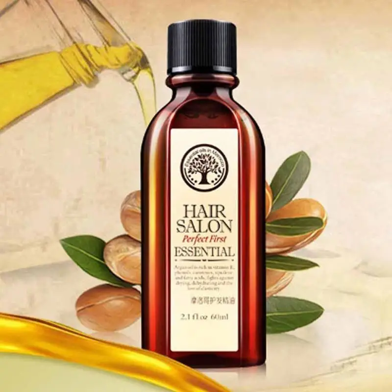 Morocco Argan Nut Hair Care Essential Oil Nourish Scalp Repair Dry Damage Hair Treatment Glycerol Hairdressing Oil 60ml
