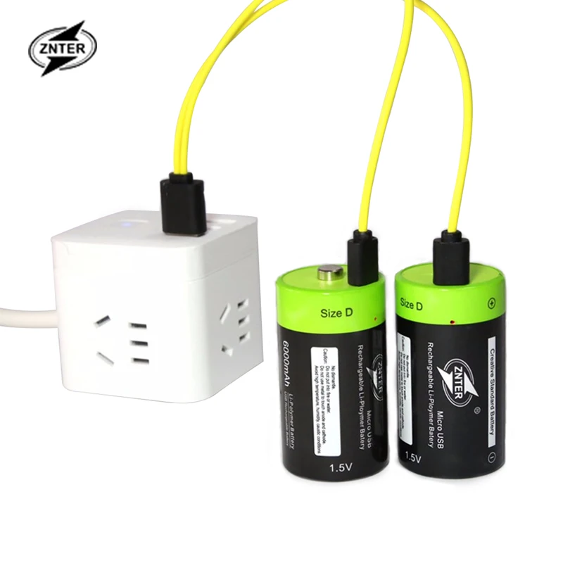 ZNTER 1 5 V 4000mAh батарея микро USB перезаряжаемые батареи D Lipo LR20 для RC камеры Дрон