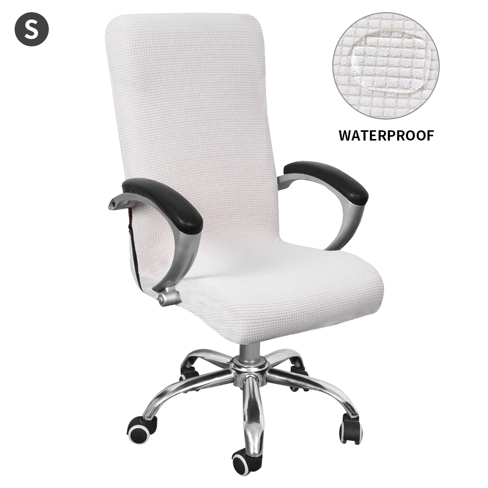 9 цветов современный спандекс чехол на компьютерное кресло из полиэстера и эластичной ткани чехол для офисных стульев легко моющийся съемный - Цвет: White