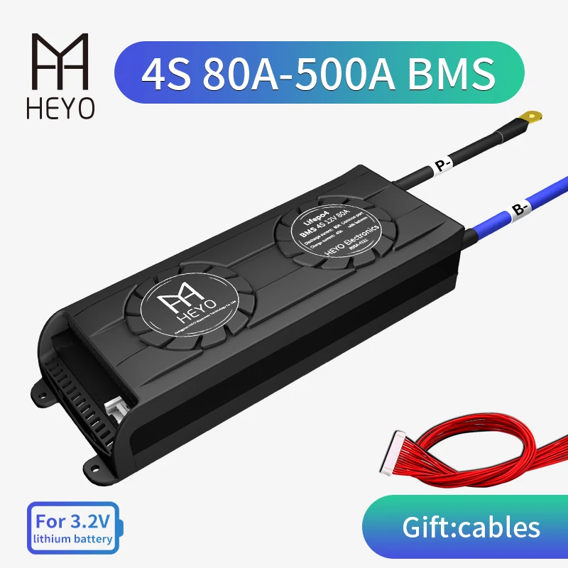 HEYO 3 2 V 18650 4S 80A 100A 150A 200A 300A 400A 500A LiFePO4 литиевая железная батарея плата BMS 12 8 баланс