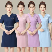 Спа Массаж Униформа косметолога салон красоты официантка Красивая Клиническая Униформа женщина медицинская Больничная одежда
