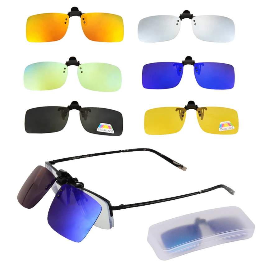 MIKOO Clip Lunettes De Soleil,Lunettes De Soleil Homme PolariséEs Clip Lunettes De Nuit Conduite Nocturne// Femmes Pour La Conduite Et Les ActivitéS De Plein Air