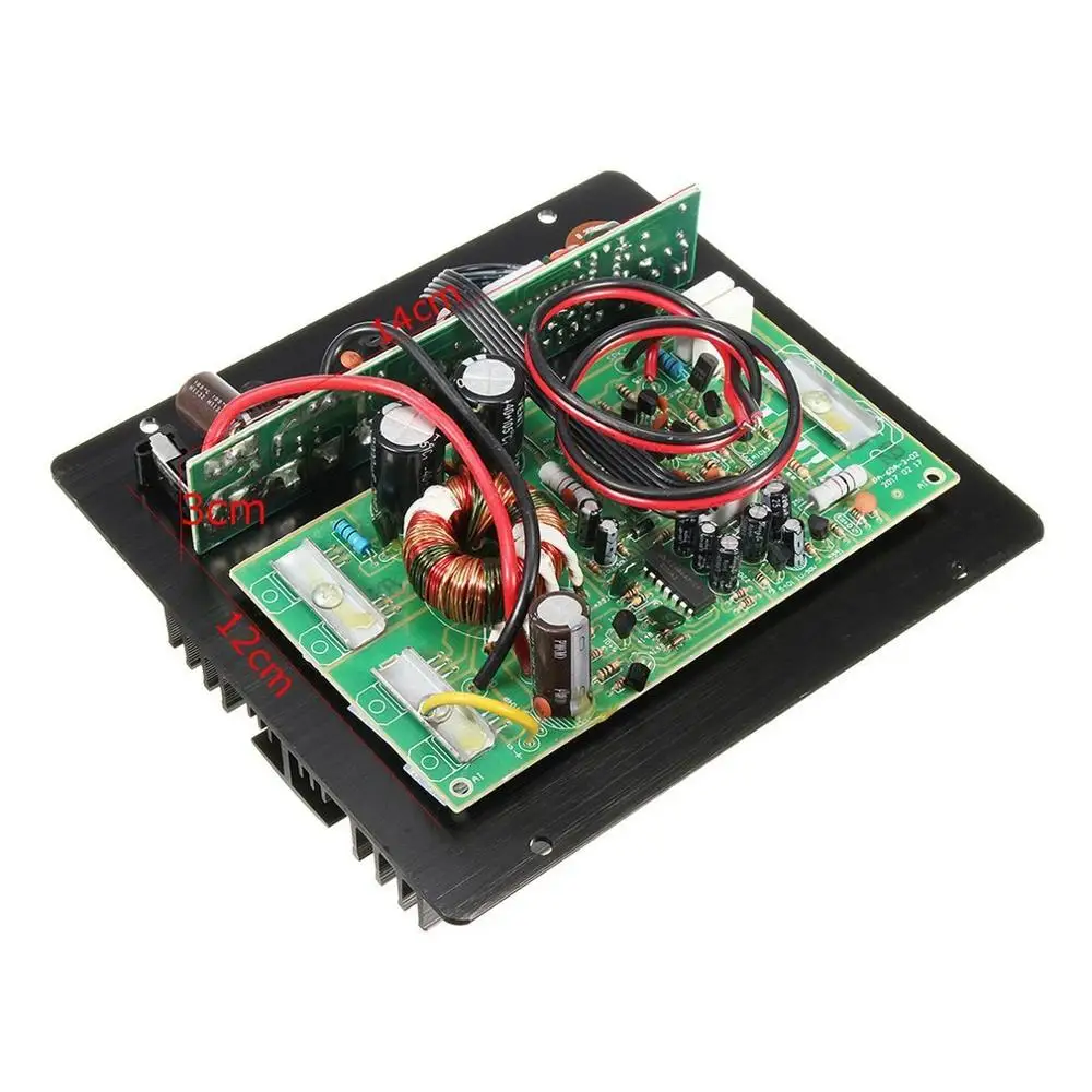12V Mono 600W High Power Car Audio Amplifier PA-60A Fashion Wire Drawing Powerful Bass Subwoofers Amplifier with 20A Fuse 