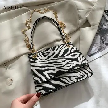 

Fashion Exquisite Shopping Bag Portable Shoulder Handbag Women Animal Pattern Messenger Bag Leather Chain Totes