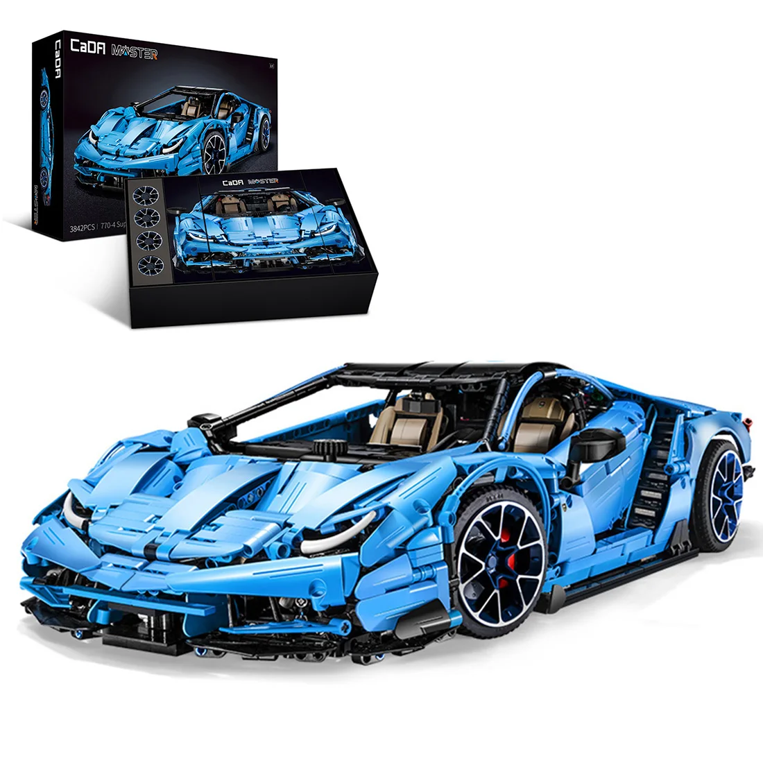 

Modiker 3842Pcs 1:8 Building Block Sports Car Model DIY Small Particles Construction Vehicle - Static Version
