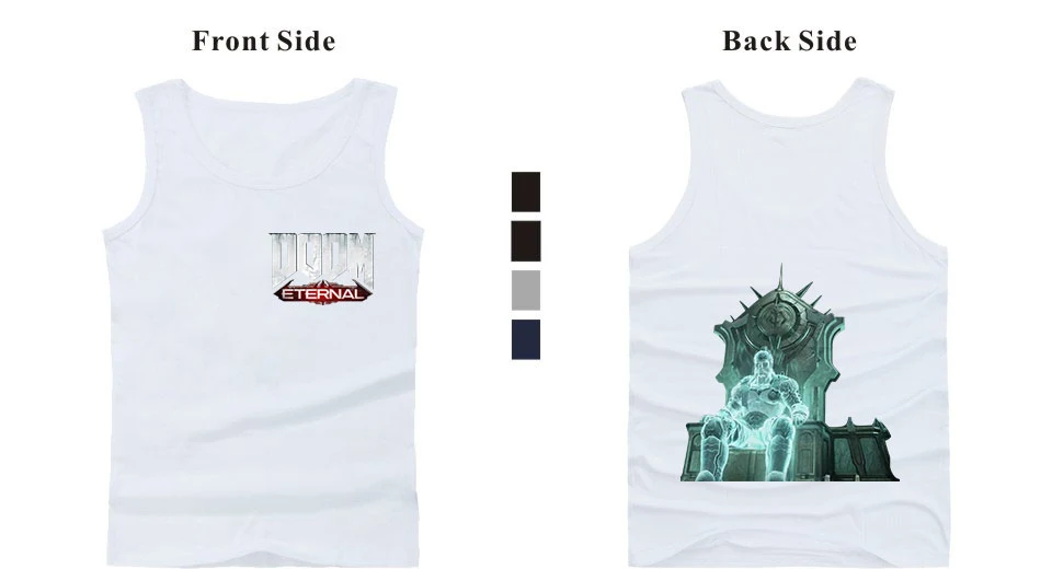 doom eternal Summer cotton sleeveless Tank Tops men's sports vest training sweat-absorbent round neck vest bottoming shirt doom eternal Summer cotton sleeveless Tank Tops men's sports vest training sweat-absorbent round neck vest bottoming shirt