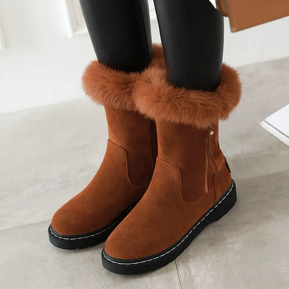 

SARAIRIS 2020 Plus Size 43 Winter Snow Boots Female Shoes Women non-slip Outdoor Keep Warm mid-calf Boots Woman Shoes
