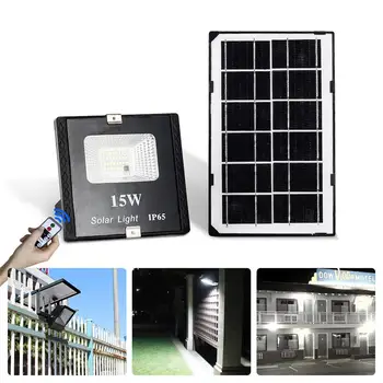 

LED Solar Flood Light15W Outdoor Waterproof Dimmable Flood Light IP65 Waterproof Solar Powered Floodlight Outdoor Garden Lawn L