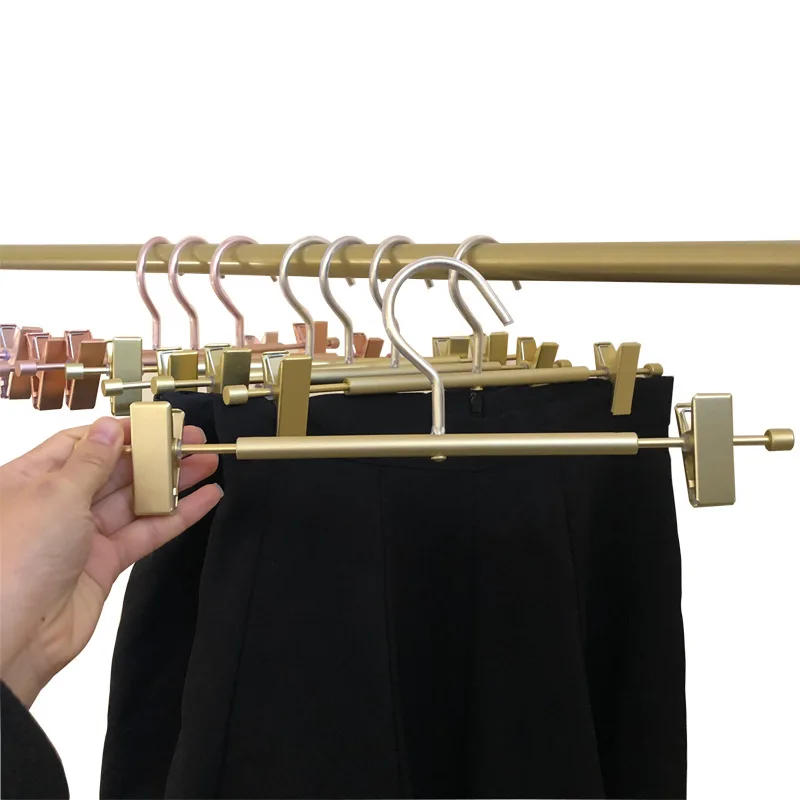 

Space Saving Clothes Hangers Trousers Clip Household Seamless Store Skirt Hook Bedroom Wardrobe Coat Rock Storage Organizer