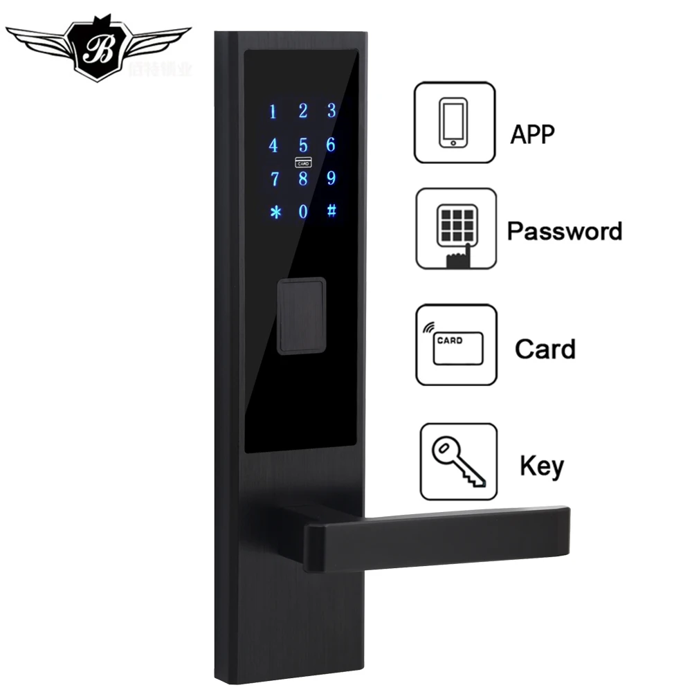 

Intelligent Smart Security Lock With WiFi APP Password RFID Unlock Aluminum alloy Door Lock Electronic home appartment