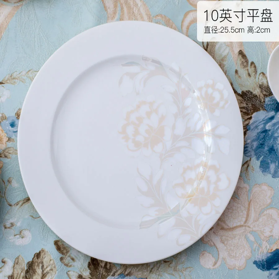 60 Heads Jingdezhen ceramics Dinner Dish Rice Salad Noodles Bowl home dish soup bowl taste dish rice bowl Pot Dinnerware Sets