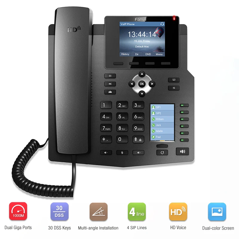 Fanvil X4G IP телефон предприятия настольный SIP HD голосовая поддержка Haedset VoIP