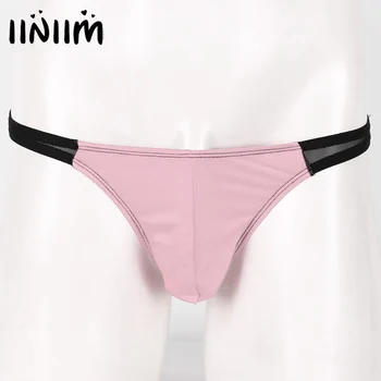 

Mens O-Ring Jockstraps Panties T-back Lingerie Bikini Briefs Low Rise G-string Sexy Underwear Bulge Pouch Thongs Underpants