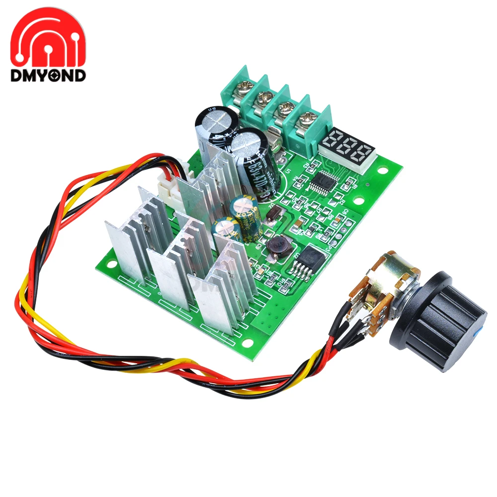 DC 6-60V 30A PWM Motor Speed Controller LED Digital Display Dimmer Module LED Fan Control Adjustable Voltage Regulator 12V 24V