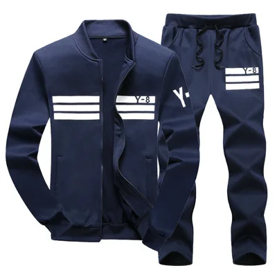 

2020 Casual Suit Men's Spring Autumn Personality Hooded Sweater Two-piece Korean Slim Nine-point Pants Sports Suit Trend