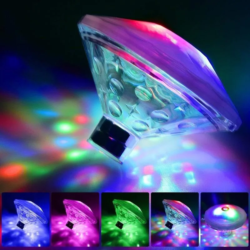 Floating Underwater Light RGB Submersible LEDparty Light Glow Show Swimming Pool Hot Tub Spa Lamp Baby Bath Light submersible pond lights