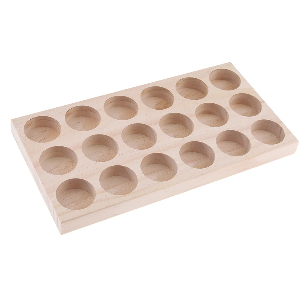 18 Slots, Essential Oil Storage Box Rack, Keeping Your Oils Safe, Wooden Nail Polish Organizer Storage Shelf 30/20/10/5ml